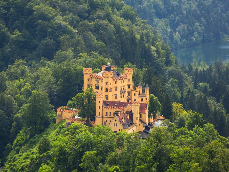 View of Hohenschwangau Castle from a distance