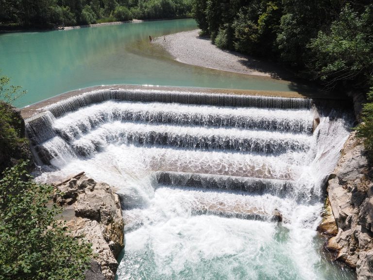 View of Lechfall waterfall